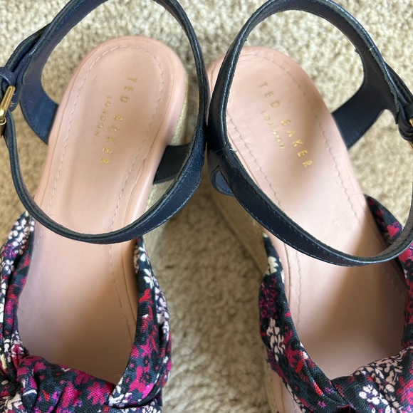 NWOT Ted Baker Taylina Espadrille Wedge Sandal Size 5.5 EU 36 - Picture 6 of 8